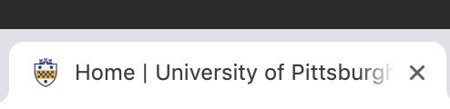 favicon next to the University of Pittsburgh in text