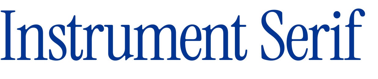 Example of Instrument Serif