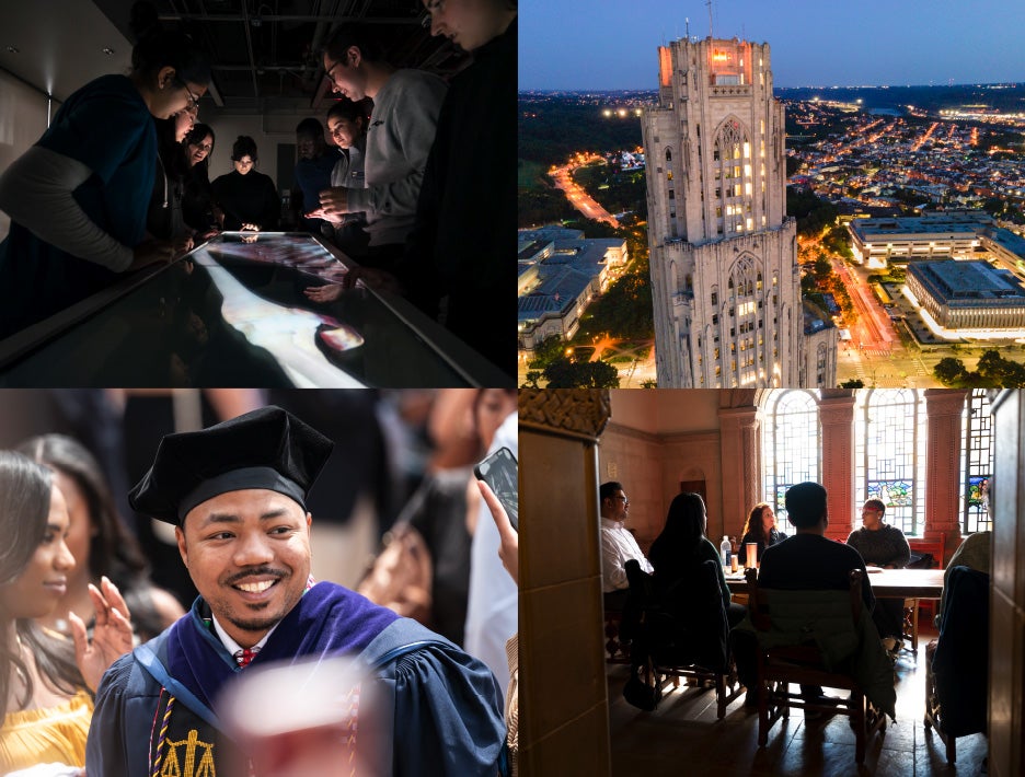 Grid showing four examples of good Pitt photography